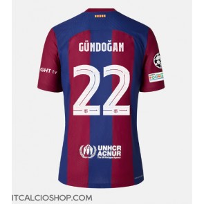 Barcelona Ilkay Gundogan #22 Prima Maglia 2023-24 Manica Corta